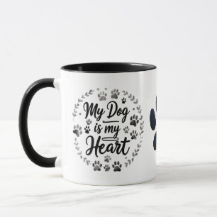 Mug Élégant mélange Empreinte de patte (11oz)