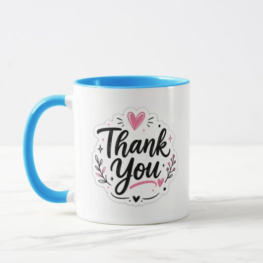 Mug Élégant Merci | Beau Cadeau d'Appréciation (Gauche)
