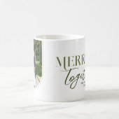Mug Elégant Merrier Ensemble Vert Feuilles Thème (Centre)