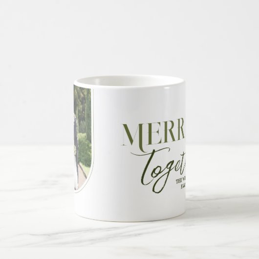 Mug Elégant Merrier Ensemble Vert Feuilles Thème (Centre)
