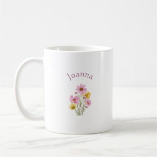 Mug Élégant Mignon Sophistiqué Nommé Romantique Floral