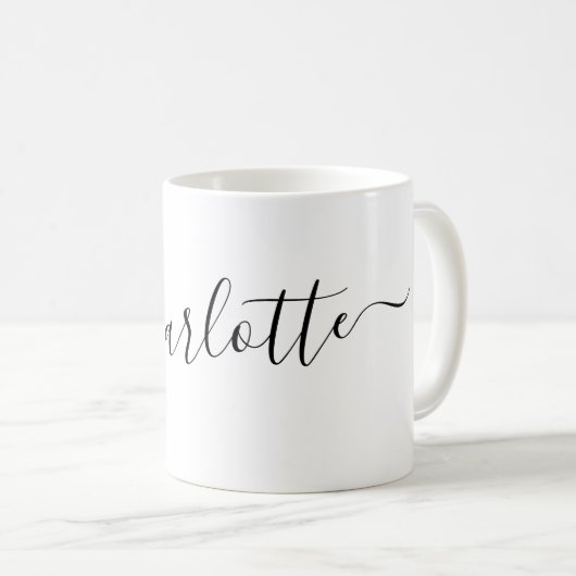 Mug Elegant Minimalist Script Modern Name Personalized (Devant droit)