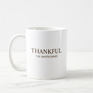 Mug Élégant Minimaliste Personnalisé Brun Reconnaissan