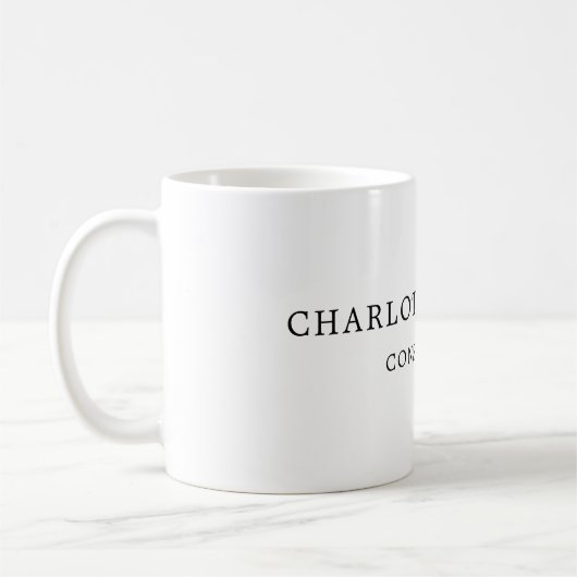 Mug Élégant minimaliste professionnel classique (Gauche)