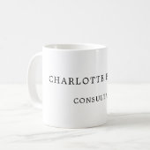 Mug Élégant minimaliste professionnel classique (Devant gauche)