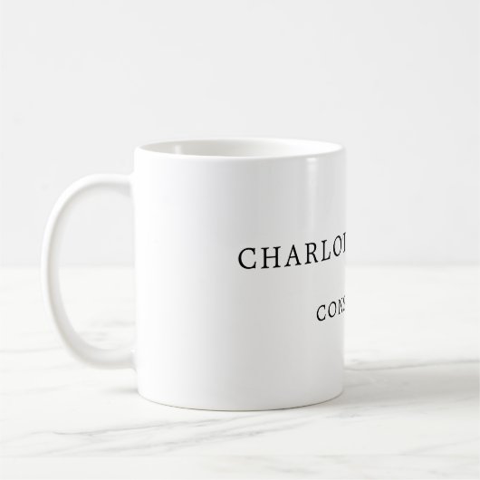 Mug Élégant minimaliste professionnel classique (Gauche)