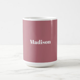Mug Élégant minimaliste Rose Gold Nom blanc