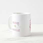 Mug Élégant minimum Chic Nom de monogramme de la lettr (Devant gauche)