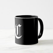 Mug Élégant Modèle Monogramme (Devant droit)