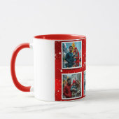 Mug Elegant Modern Christmas Family Photo Design (Gauche)