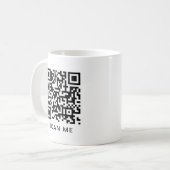 Mug Elegant Modern QR Code Scan Me Create Your Own (Devant gauche)