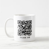 Mug Elegant Modern QR Code Scan Me Create Your Own (Gauche)