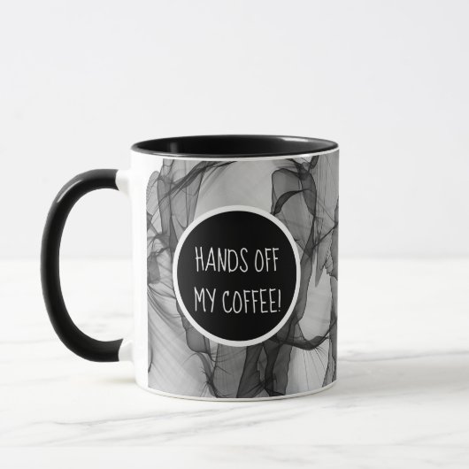 Mug Élégant Moderne avec Monogramme 'Touche Pas à Mon (Gauche)