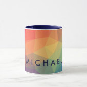 Mug Elégant moderne couleur polygonale ajouter votre n (Centre)