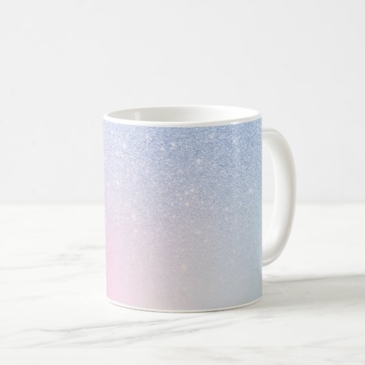 Mug Elégant moderne design ombre bleu parties scintill (Devant droit)