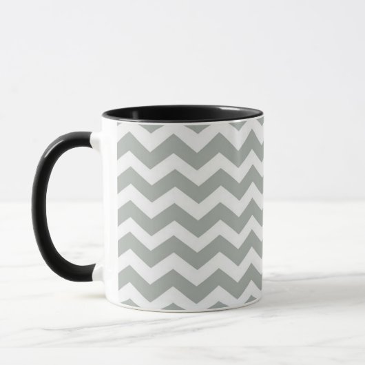 Mug Élégant, moderne et classique monogramme de chevro (Gauche)