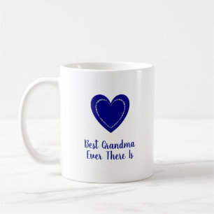 Mug Elégant, moderne et mignon Coeur Art Deep Blue