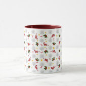 Mug Élégant moderne Holly Feuille mignon hiver Noël (Centre)