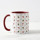 Mug Élégant moderne Holly Feuille mignon hiver Noël (Gauche)