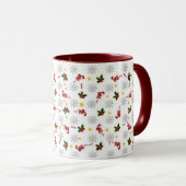 Mug Élégant moderne Holly Feuille mignon hiver Noël (Devant droit)