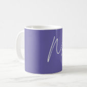 Mug Élégant Moderne Monogramme de Nom Personnel (Devant gauche)