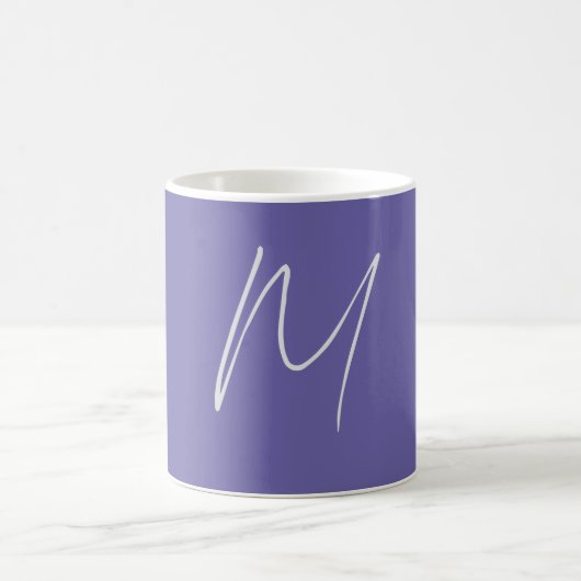 Mug Élégant Moderne Monogramme de Nom Personnel (Centre)