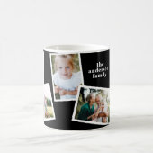 Mug élégant moderne multi photo famille noir cadeau (Centre)