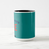 MUG ÉLÉGANT MODERNE PERSONNALISÉ TURQUOISE VERT VÉRIFI (Centre)