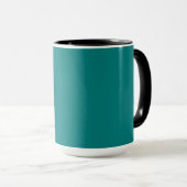MUG ÉLÉGANT MODERNE PERSONNALISÉ TURQUOISE VERT VÉRIFI (Devant droit)