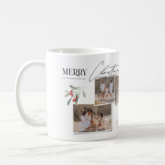 Mug Elégant moderne traditionnel arc rouge multi photo (Gauche)