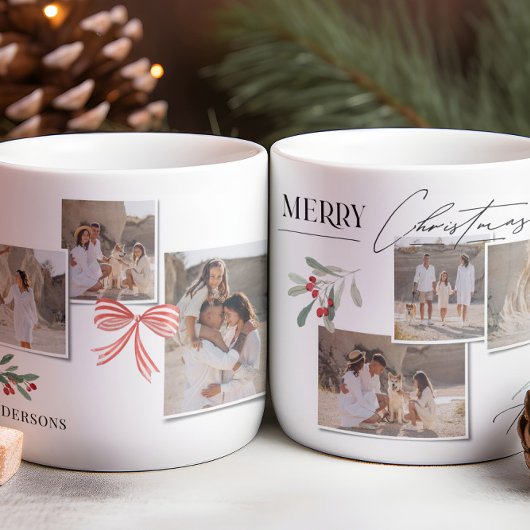 Mug Elégant moderne traditionnel arc rouge multi photo