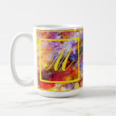 Mug Élégant Monogramme Art Abstrait (Gauche)