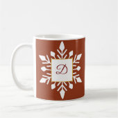 Mug Élégant Monogramme d'hiver (Gauche)