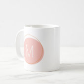 Mug Élégant Monogramme élégant Pink Gold Professionnel (Devant gauche)