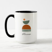 Mug Élégant monogramme Élégant script abstrait mignon (Gauche)