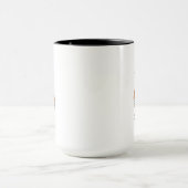 Mug Élégant monogramme Élégant script abstrait mignon (Centre)