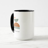 Mug Élégant monogramme Élégant script abstrait mignon (Devant gauche)