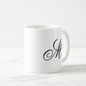 Mug Élégant Monogramme initial (Devant droit)