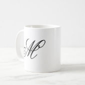Mug Élégant Monogramme initial (Devant gauche)