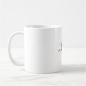 Mug Élégant Monogramme moderne de script vert (Gauche)