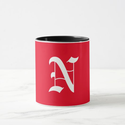 Mug Élégant Monogramme N (Centre)