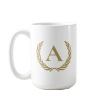 Élégant monogramme or et couronne