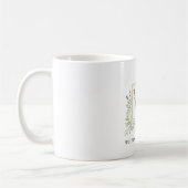 Mug Élégant Monogramme Or Feuillage d'Eucalyptus (Gauche)