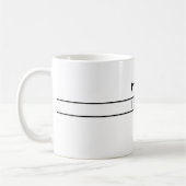 Mug Élégant Monogramme Personnalisé Nom Personnalisé (Gauche)