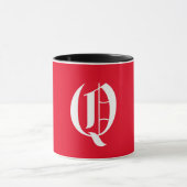Mug Élégant monogramme Q (Centre)