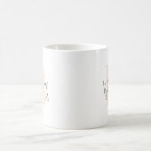Mug Élégant Monogramme rose pâle moderne (Centre)