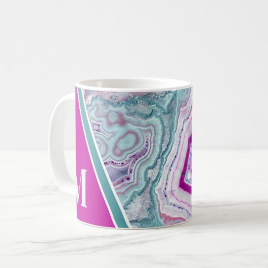 Mug Élégant Monogramme tendance initial (Devant gauche)