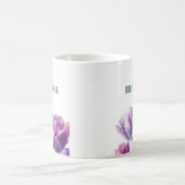 Mug Élégant monogramme violet personnalisé (Centre)