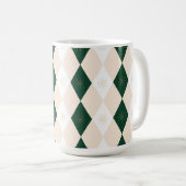 Mug Élégant Motif arlequin de Noël avec flocon de neig (Devant droit)
