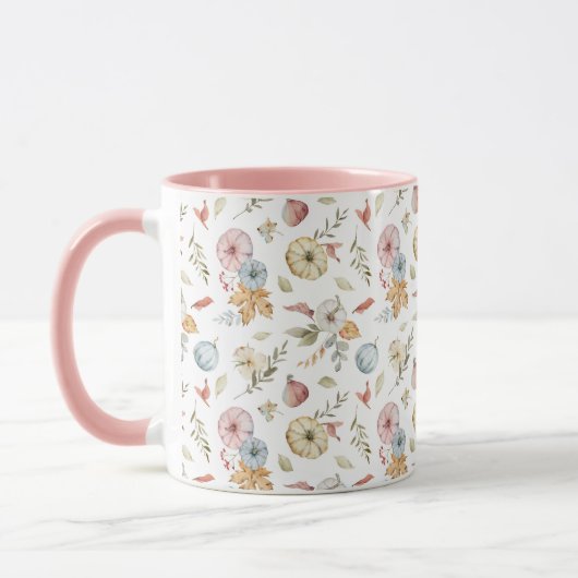 Mug Elégant Motif d'aquarelle d'automne (Gauche)